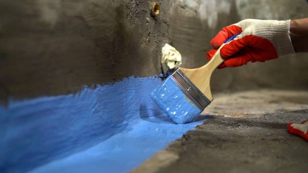 Commercial Exterior Waterproofing project at a Burke, VA business property by SJ Waterproofing Pros